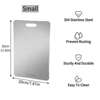 Titanium & Stainless Steel Kitchen Cutting Board