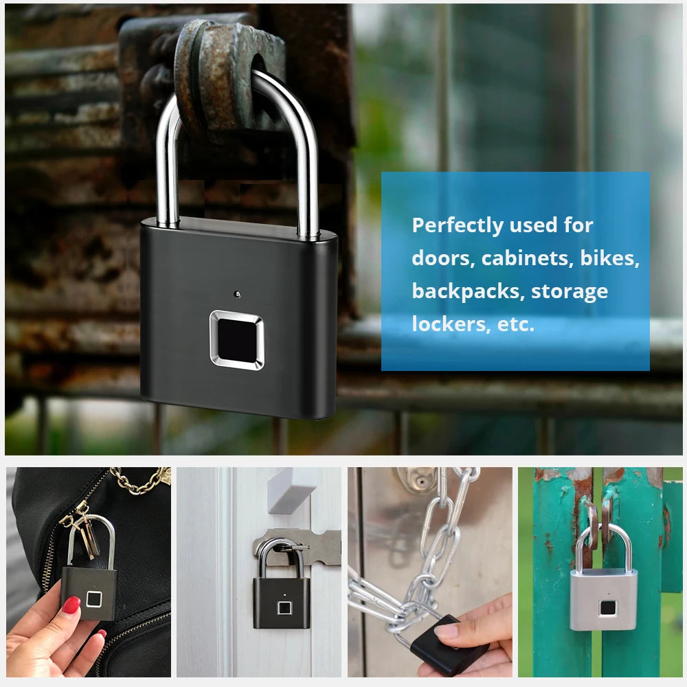 KERUI Rechargeable Smart Waterproof Fingerprint Padlock