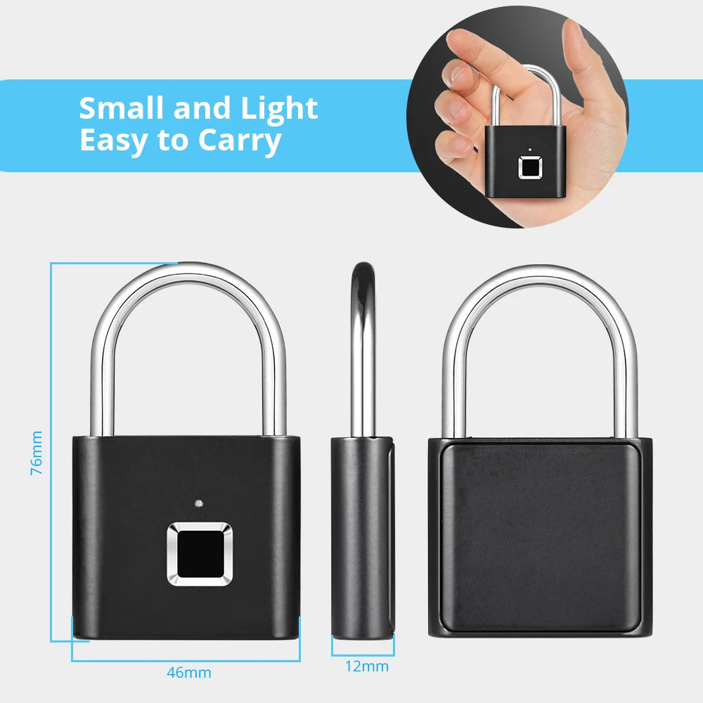 KERUI Rechargeable Smart Waterproof Fingerprint Padlock