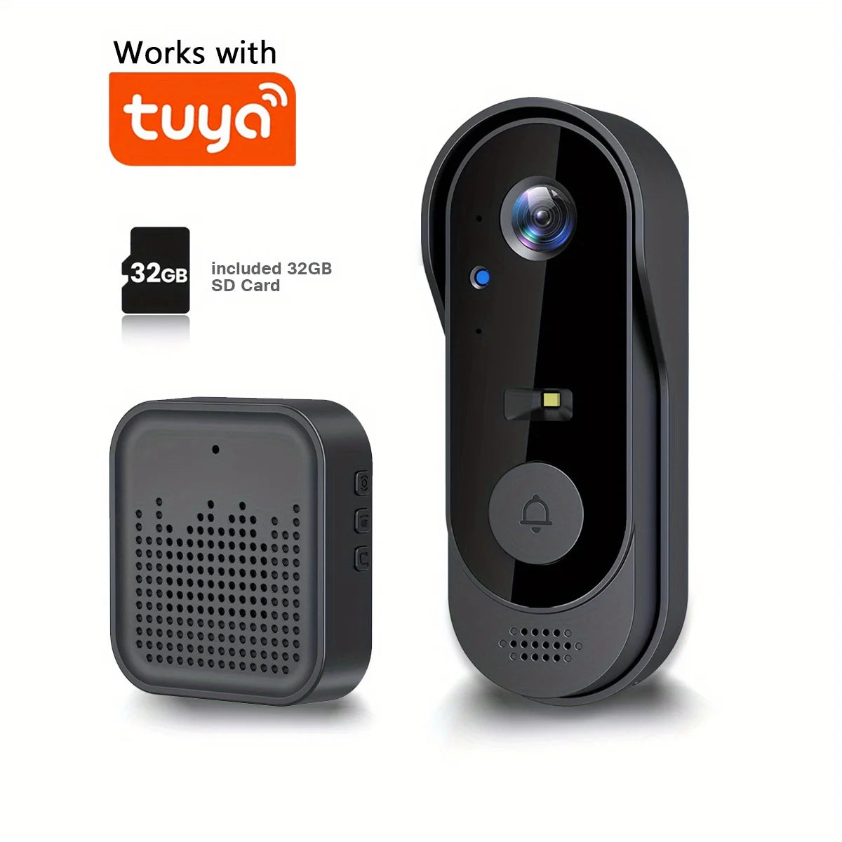 Tuya Waterproof WiFi Smart Video Doorbell with HD eye camera