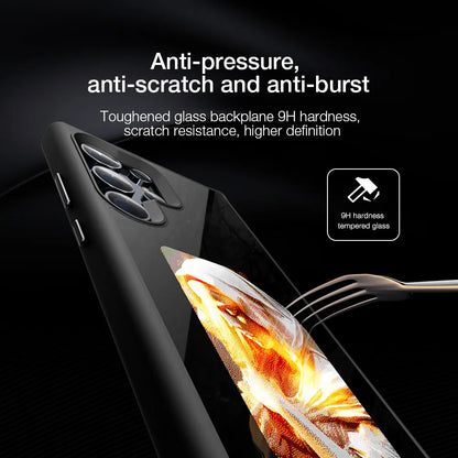 Luxury DIY Smart NFC Ink Screen Phone Case for Galaxy S24 Ultra S24 Plus S23 Tempered AG Glass Back Cover