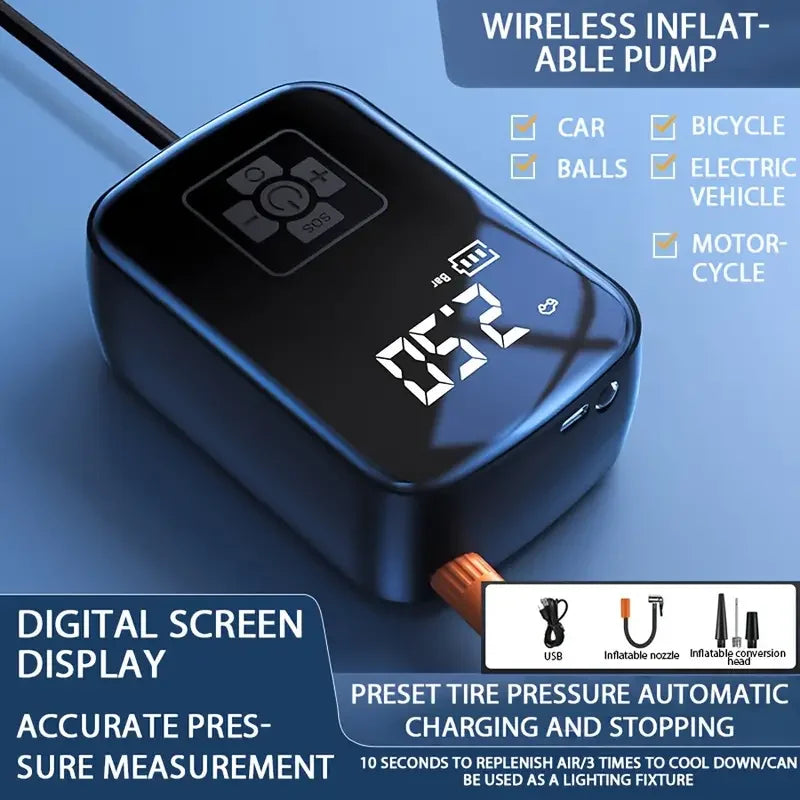 Wireless Car Air Pump Electric Tire Inflator