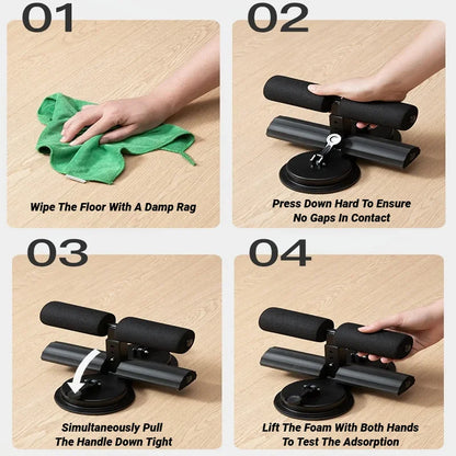 Sit-Up Double Suction Bar for Core Training