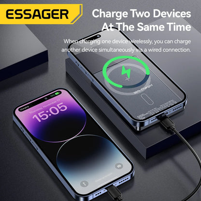 Essager Portable 20W 5000mAh Wireless Power Bank for Iphones