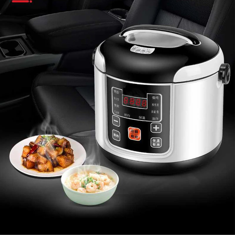 Portable 2L Rice Cooker Multi-Cooker Food Steamer