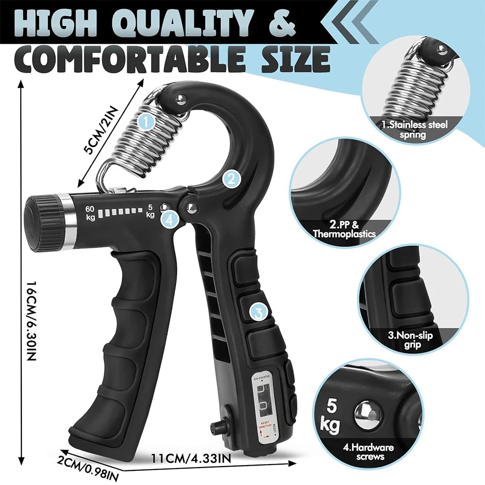 5-60kg Adjustable Hand Grip Wrist Training