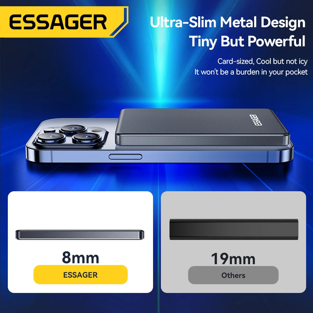 Essager Portable 20W 5000mAh Wireless Power Bank for Iphones