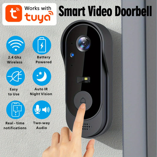 Tuya Waterproof WiFi Smart Video Doorbell with HD eye camera
