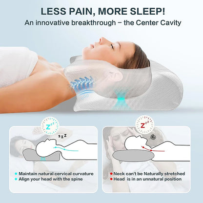 Memory Foam Ergonomic Cervical Pillow