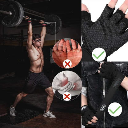 Workout Gloves for Men Women Half Finger Glove with Wrist Wrap for Sport & gym