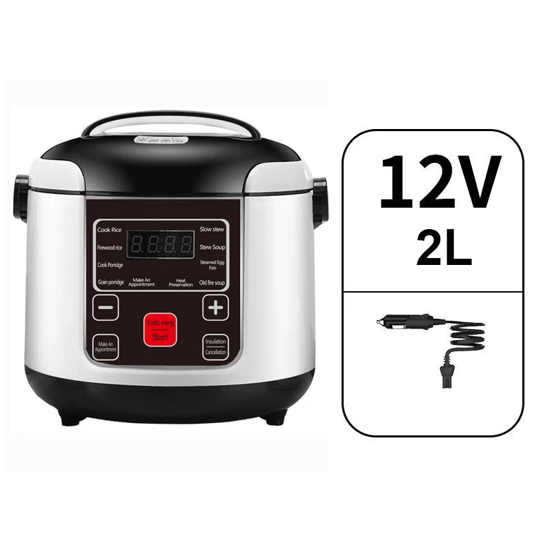 Portable 2L Rice Cooker Multi-Cooker Food Steamer