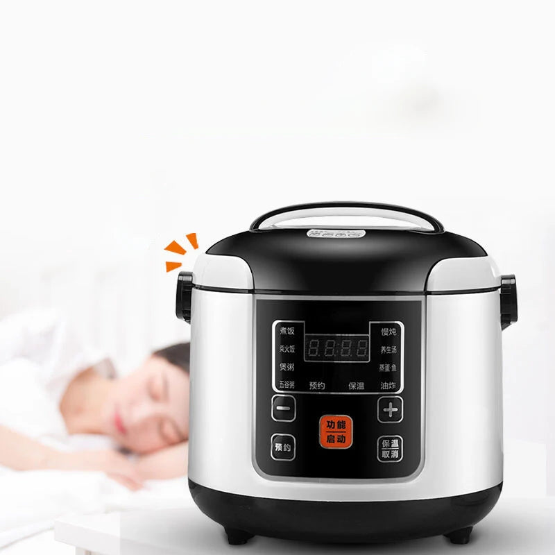 Portable 2L Rice Cooker Multi-Cooker Food Steamer