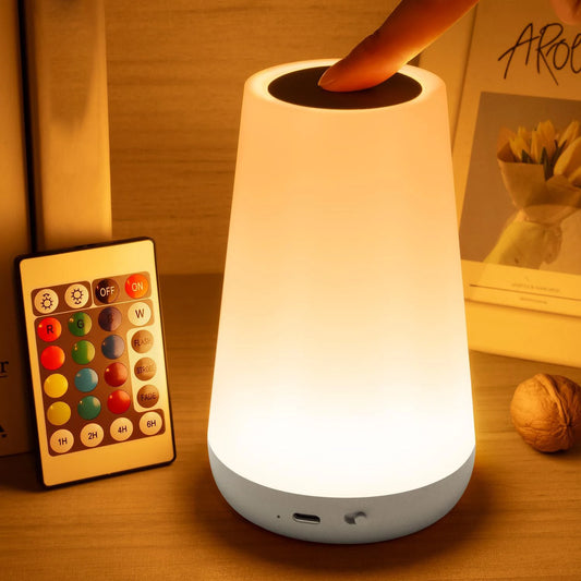 13 Color Dimmable Remote Control USB Rechargeable Night Lamp