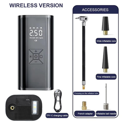 Wireless Car Air Pump Electric Tire Inflator