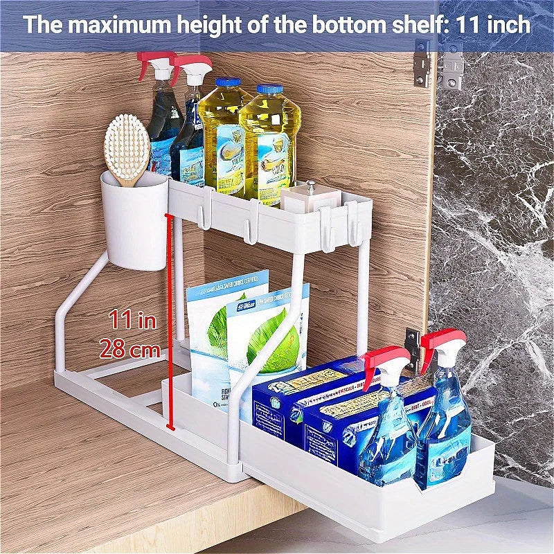 Multi-layer Household Kitchen Bathroom Storage Rack