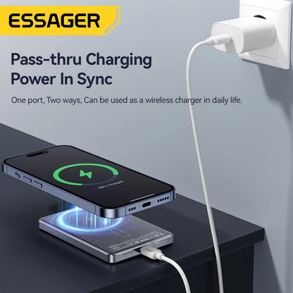 Essager Portable 20W 5000mAh Wireless Power Bank for Iphones