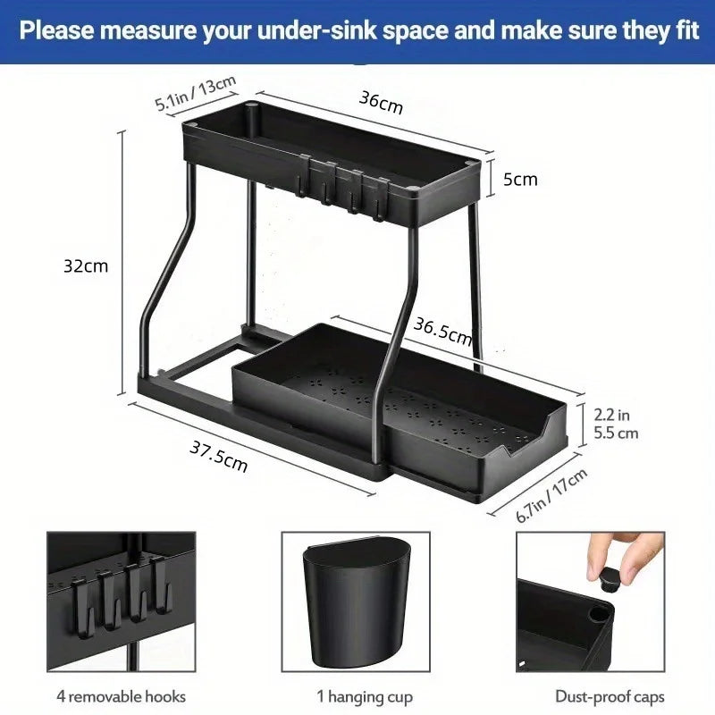 Multi-layer Household Kitchen Bathroom Storage Rack