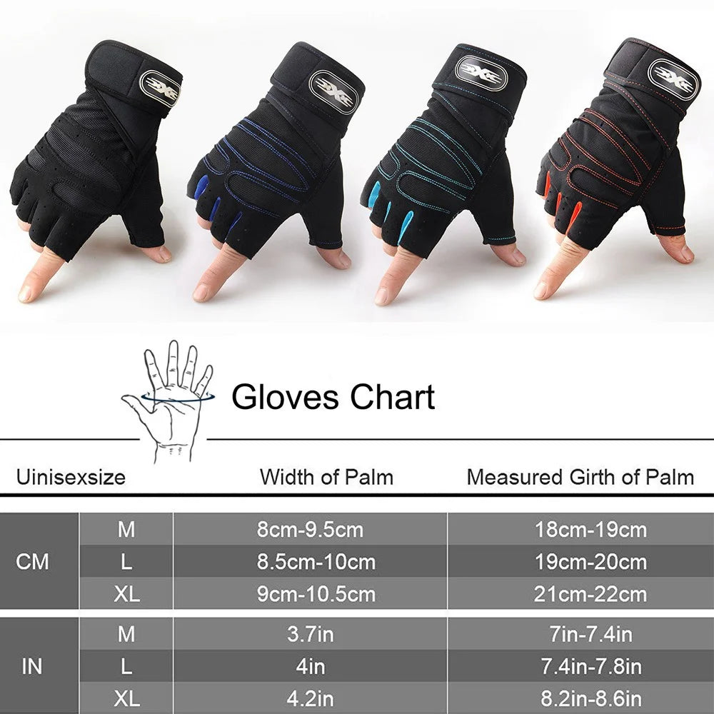 Workout Gloves for Men Women Half Finger Glove with Wrist Wrap for Sport & gym