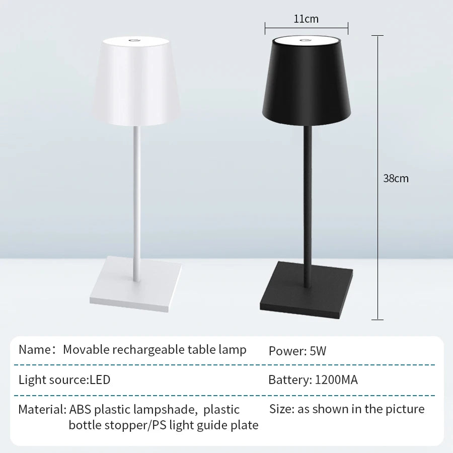 Rechargeable LED Table/Desk Lamp with Touch Switch