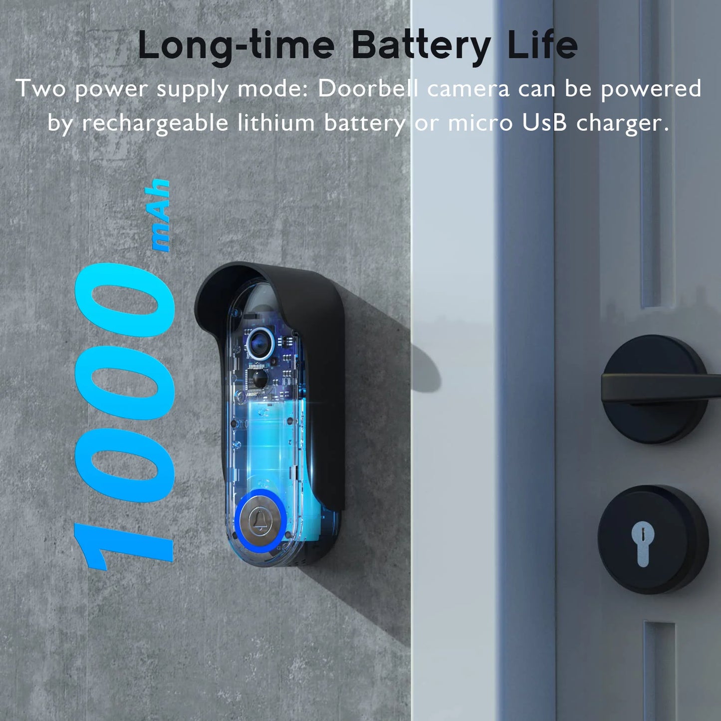 Tuya Waterproof WiFi Smart Video Doorbell with HD eye camera