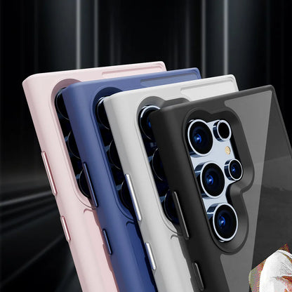 Luxury DIY Smart NFC Ink Screen Phone Case for Galaxy S24 Ultra S24 Plus S23 Tempered AG Glass Back Cover